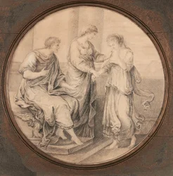 Yksi kahdesta klassisesta kuvasta Angelica Kauffmannin jälkeen
