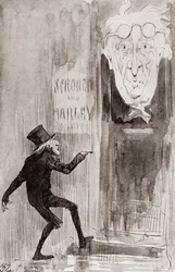 Kuvitus joululaululle Charles Dickensin joulukirjoista