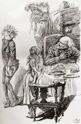 Kuvitus Charles Dickensin The Old Curiosity Shopista