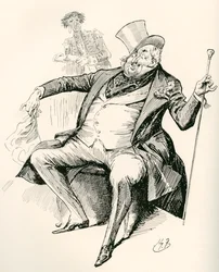 Joey B. Harry Furnissin kuvitus Charles Dickensin romaanille Dombey and Son The Testimonial Editionista, julkaistu 1910.