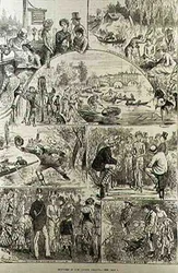Luonnokset Henley Regattassa, The Illustrated London News, 7. helmikuuta 1881