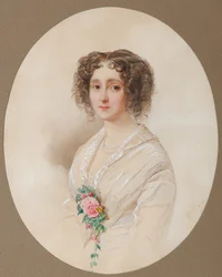 Alexandra Mikhaylovna Chelishchevan muotokuva 1816-1913, 1851