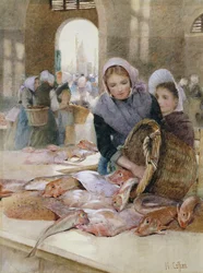 Naiset kalamarkkinoilla, Boulogne