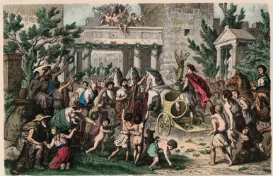 Muinainen Kreikka: Olympiavoittajan tervetulo kotikaupungissaan, 1866