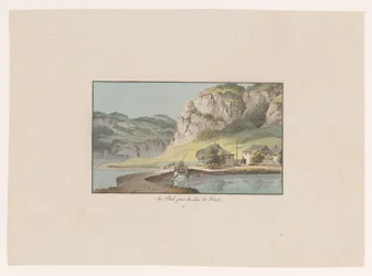 Näkymä Le Pontille lähellä Lac de Jouxia Au Pont prés du Lac de Joux (otsikko esineessä) Sveitsin näkymät (sarjan nimi) Collection de quelques vues dessinées en Suisse d