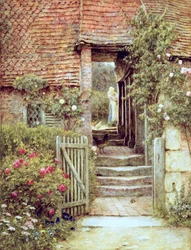 Under the Old Malthouse, Hambledon, Surrey (akvarelli paperille)