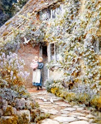 Vine Cottage (akvarelli paperille)