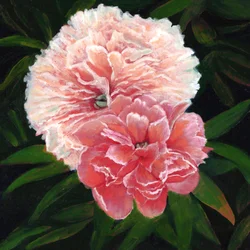 Magdalen College Peonies, 2023 (öljy kankaalle)