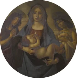 Neitsyt ja lapsi Pyhän Johanneksen ja enkelin kanssa (Botticellin mukaan), 1800-1900-luvun loppu
