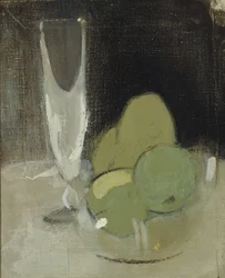 Vihreät omenat ja samppanjalasi, 1934.