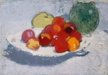 Asetelma hedelmien kanssa, n. 1915 (öljy kankaalle)