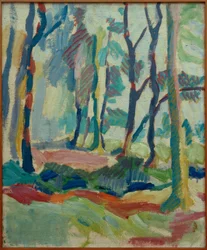 Helmuth Macke, Herbstwald ibei Krefeld / Gemälde, 1910