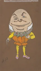 Humpty Dumpty (pukusuunnittelu elokuvaan Liisa Ihmemaassa, 1915).