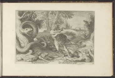 Cadmus tappaa lohikäärmeen Ovid