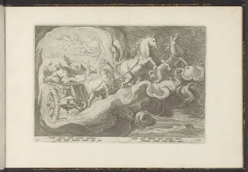 Phaethon ratsastaa isänsä vaunuilla Ovid