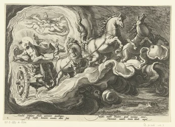Phaethon ratsastaa isänsä vaunuilla Ovid