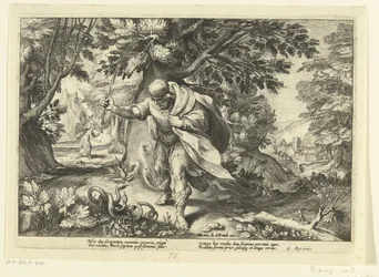 Tiresias iskee kahteen pariutuvaan käärmeeseen Ovid