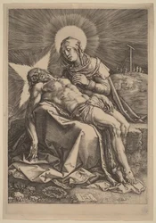 Pietà (sureva Neitsyt ja kuollut Kristus hänen sylissään)