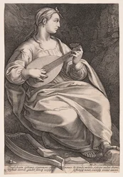 Terpsichore, tanssin muusa, teoksesta Yhdeksän muusaa.