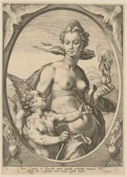 Venus ja Amor, sarjan "Bacchus, Venus ja Ceres" lehti 2