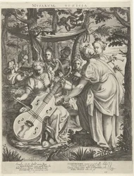Konsertti van de muzen op de Parnassus Musien toimistot (nimi esineessä)
