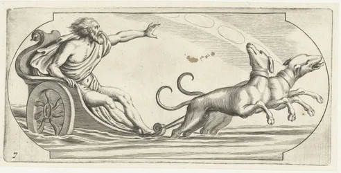 Merijumala vaunuissa Nouveau Livre des Dieux et Deeßes De la Marine Bouckje of Sea Gods and Goddess (sarjan nimi)