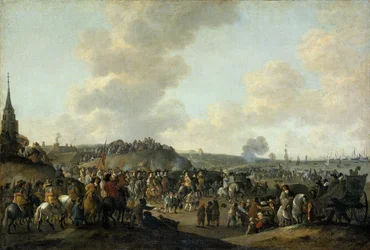 Englannin kuninkaan Kaarle II:n lähtö Scheveningenistä 2.6.1660, 1683