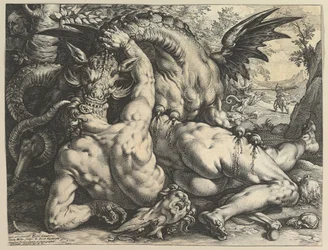Lohikäärme nielee Kadmoksen seuralaiset, 1588.