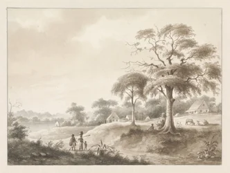 Taloja joen rannalla
