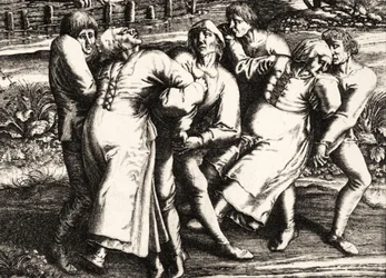 Tanssiva rutto, Strasbourg, Alsace. 1518
