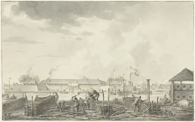 Batavian linna Houtkrapista katsottuna