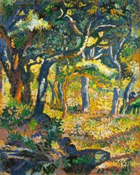 Une clairière en Provence (Étude)