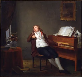 Pianisti ja säveltäjä Johann Ladislaus Dussekin (1760-1812) muotokuva Danloux, Henri-Pierre (1753-1809). Öljy kankaalle