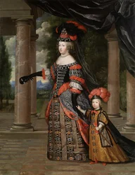 Maria Theresa Espanjalainen poikansa Dauphinin kanssa, Ranskan Louis