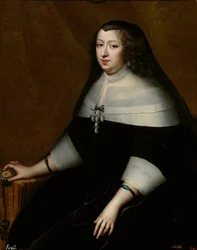 Muotokuva Anne of Austriasta (Itävalta) (1601-1666) - kirjoittanut Henri Beaubrun (1603-1677), noin 1659 - Öljy kankaalle