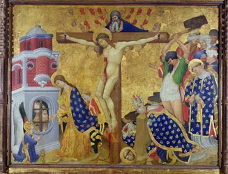 St. Denisin alttaritaulu, valmistunut vuonna 1416 Chartreuse of Champnol -kirkolle (öljy kankaalle paneelissa)