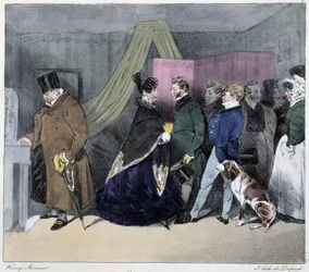 Välinpitämättömyys - Henri Monnierin "" Parisian luonnoksissa"", toim. Delpech, Pariisi