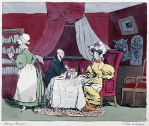 Lääkäri 1800-luvulla - Henri Monnierin teoksessa "Entisesti ja nykyään", toim. Delpech, Pariisi