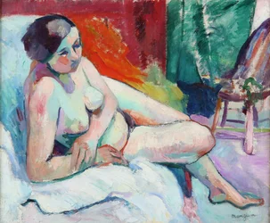 Mustalaisnainen ateljeessa, 1906.