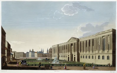 Louvren pylväikkö, noin 1820 - Courvoisier