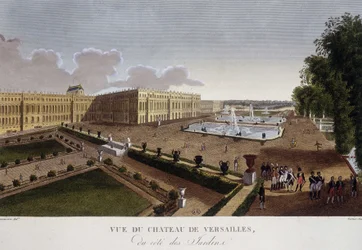 Chateau de Versailles puutarhan puolella - Courvoisierin "" Näkymät Pariisiin" -osassa
