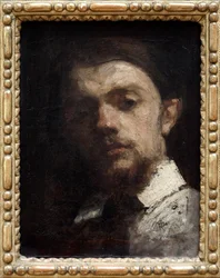Muotokuva Henri Fantin Latourista (1836-1904), ranskalainen taidemaalari, maalaus, omakuva. Valokuvaus, KIM Youngtae, Lyon, Lyonin taidemuseo.
