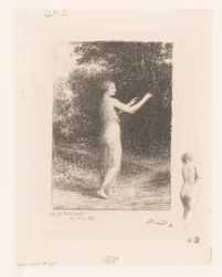 Maagd van Lycus vaeltaa luonnossa Kerjäläinen Gedichten van André Chénier (sarjan nimi) Kuvituksia André Chénierin runoihin (sarjan nimi)