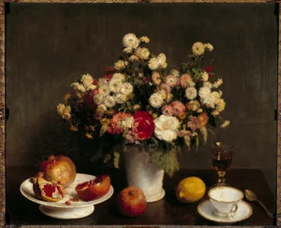 Henri Fantin Latourin asetelma hedelmämaalauksella