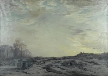 La Banlieue de Paris aux environs des fortifications, n. 1923 (öljy kankaalle)