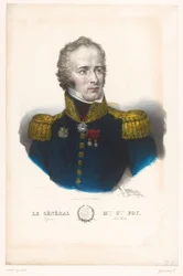 Maximilian Sebastien Foyn muotokuva Kenraali M.lien S.tien Foy, Aisnen kansanedustaja (otsikko esineessä) Generaals van het Keizerrijk (sarjan nimi)