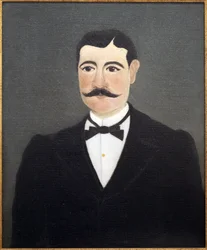 Frumence Bichen muotokuva siviilivaatteissa, majoitusmestari. Henri Rousseau, 1844-1910, joka tunnetaan Tullimiehenä, 1800-luvun loppu ja 1900-luvun alku, ranskalaista taidetta, Kansainvälinen naivistisen taiteen museo, Nizza, Ranska.