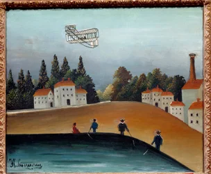 Siima on kalastajilla. Henri Rousseaun maalaus dit Le Douanier Rousseau (1844-1910)