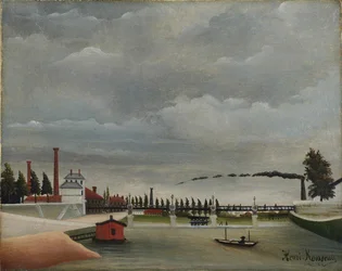 Näkymä kävelysillalle Passyssa, 1890-1891.