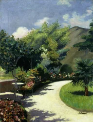 Tyttö puutarhassa, Le Pradet, noin 1925